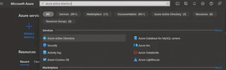 Search for Azure AD