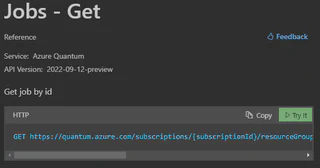URL for ‘Jobs - Get’